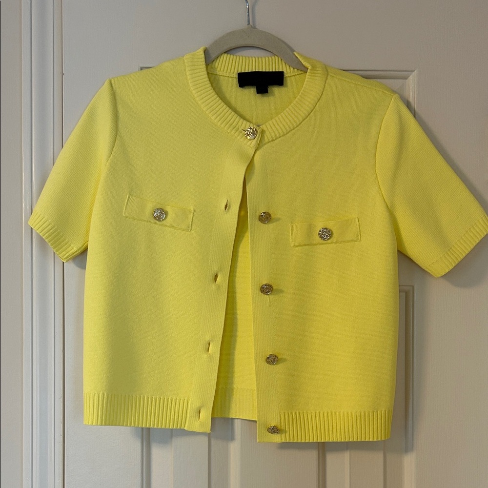 Zara Lemon Yellow Knit Top